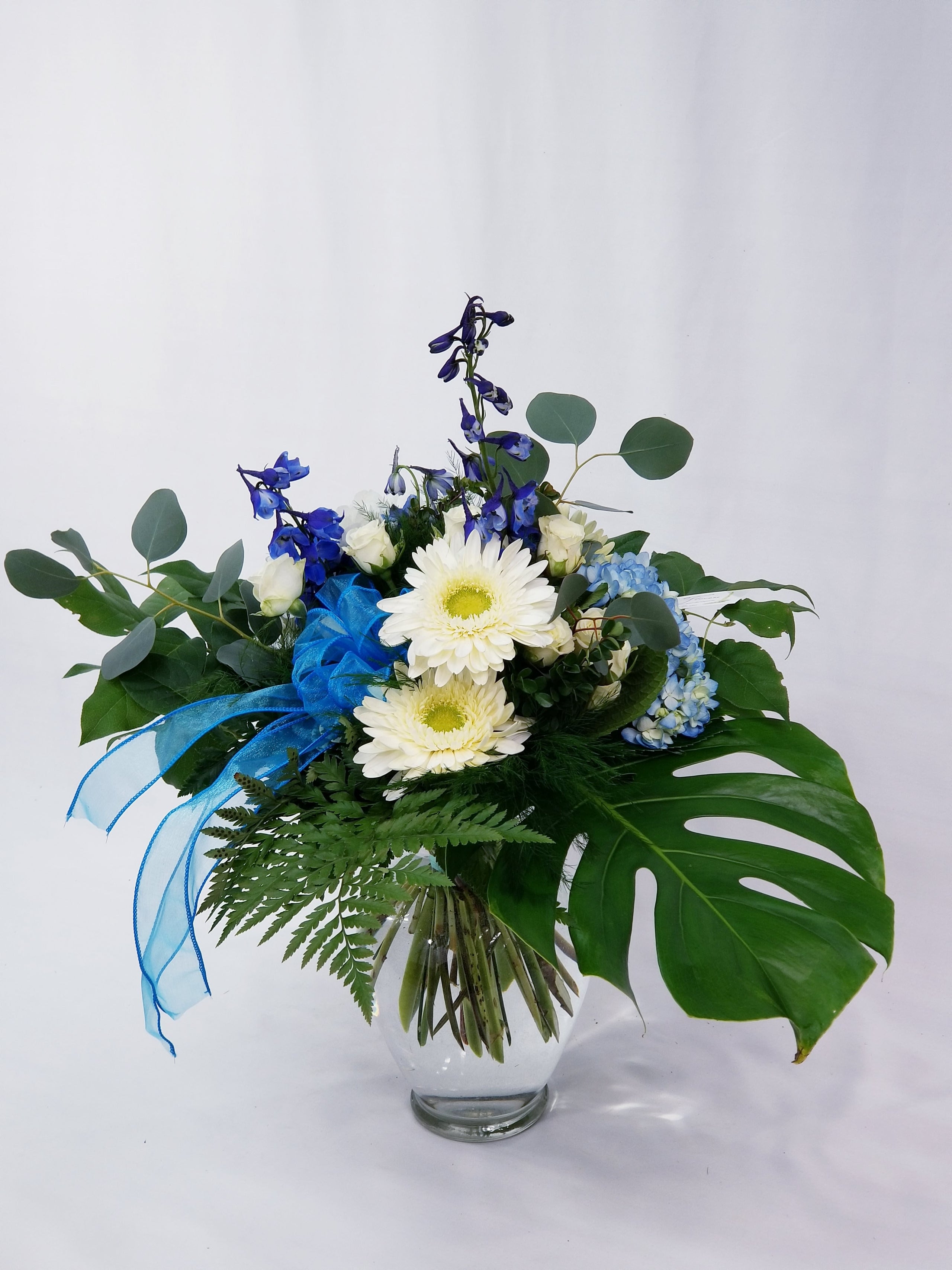 White and Blue  Bouquet Flower Bouquet