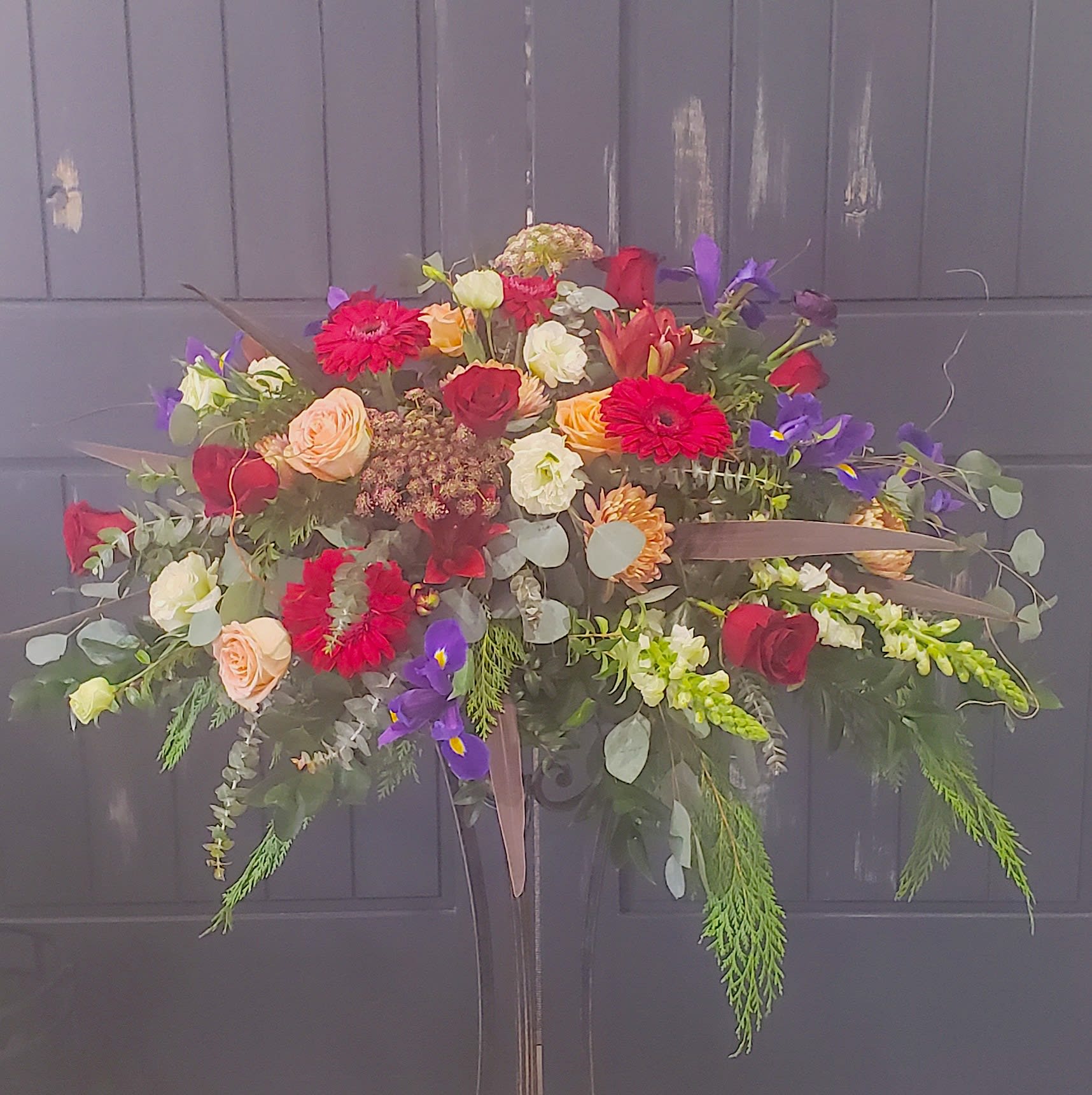 Unforgetable Memories Casket Spray Flower Bouquet