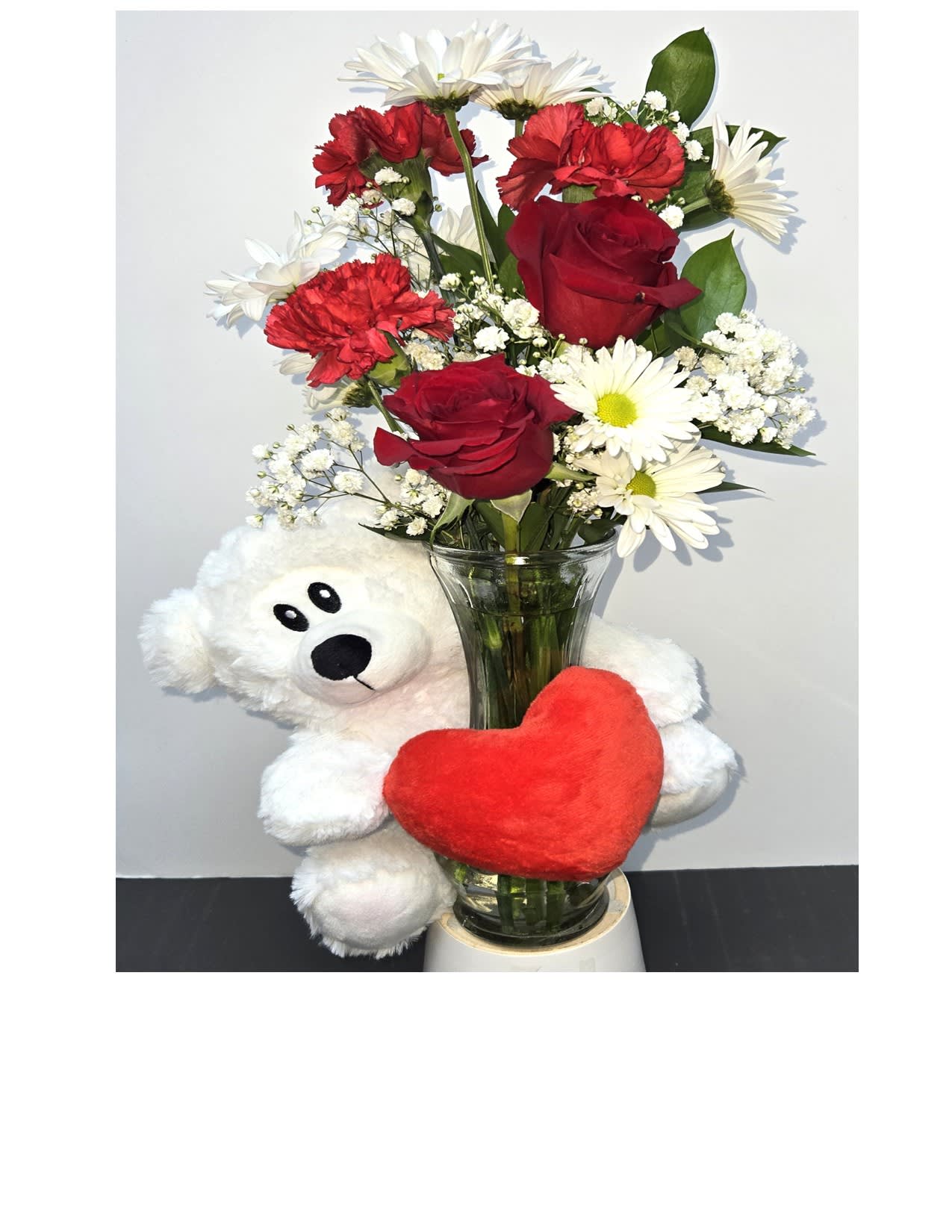 Big Heart Bear Bouquet Flower Bouquet