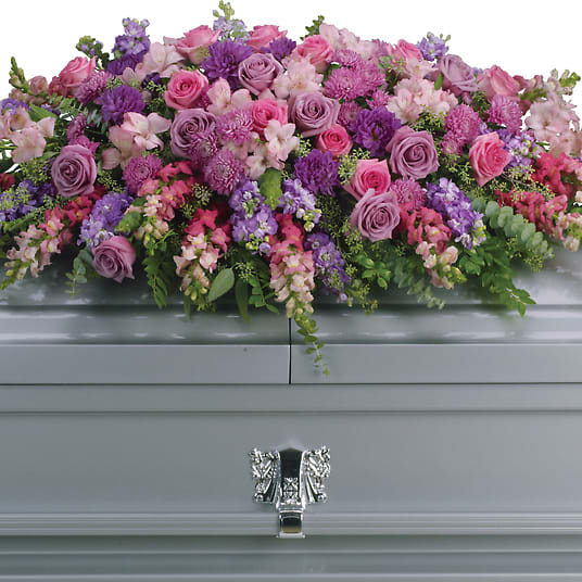 Lavender Tribute Casket Spray