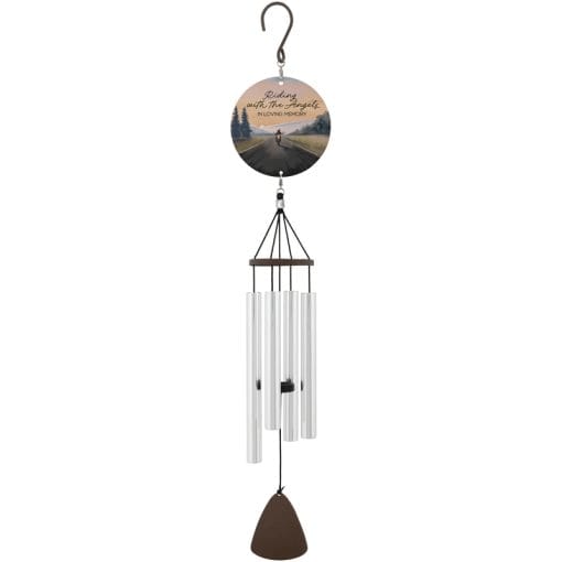 27 " Riding with Angels Motorcycle Picture Perfect Wind Chime Flower Bouquet