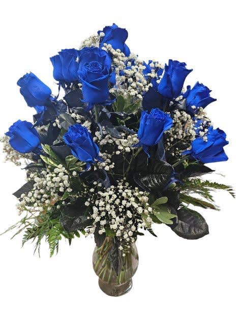 Sapphire Blue Roses Flower Bouquet