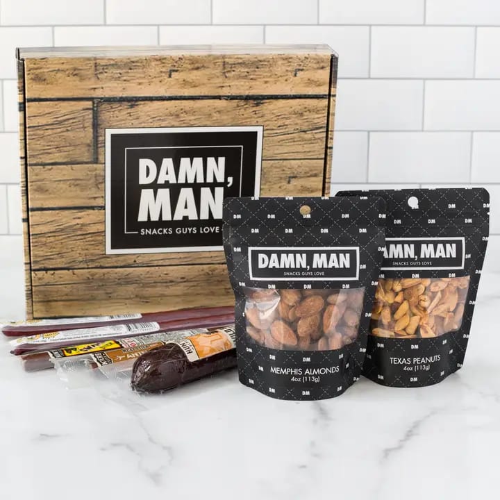 Nuts and Exotic Meats Box from Damn, Man Flower Bouquet