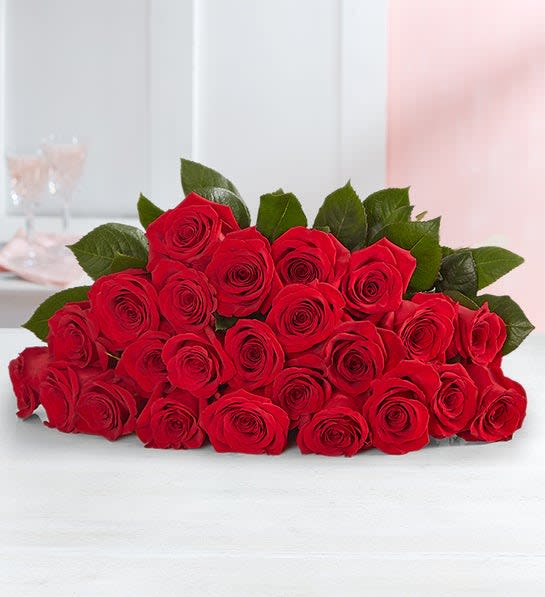 Hugs and Hearts Red Roses, 24 Stems