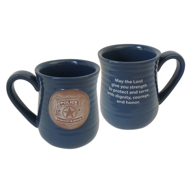 Police Officer Pottery Mug
