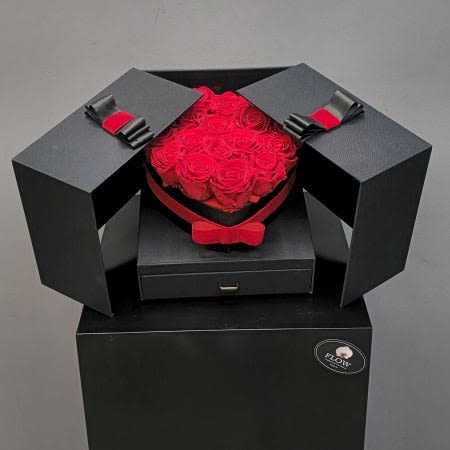 Open Heart Jewellery box Red