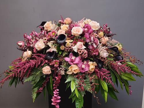 Full Casket Cover Maroon