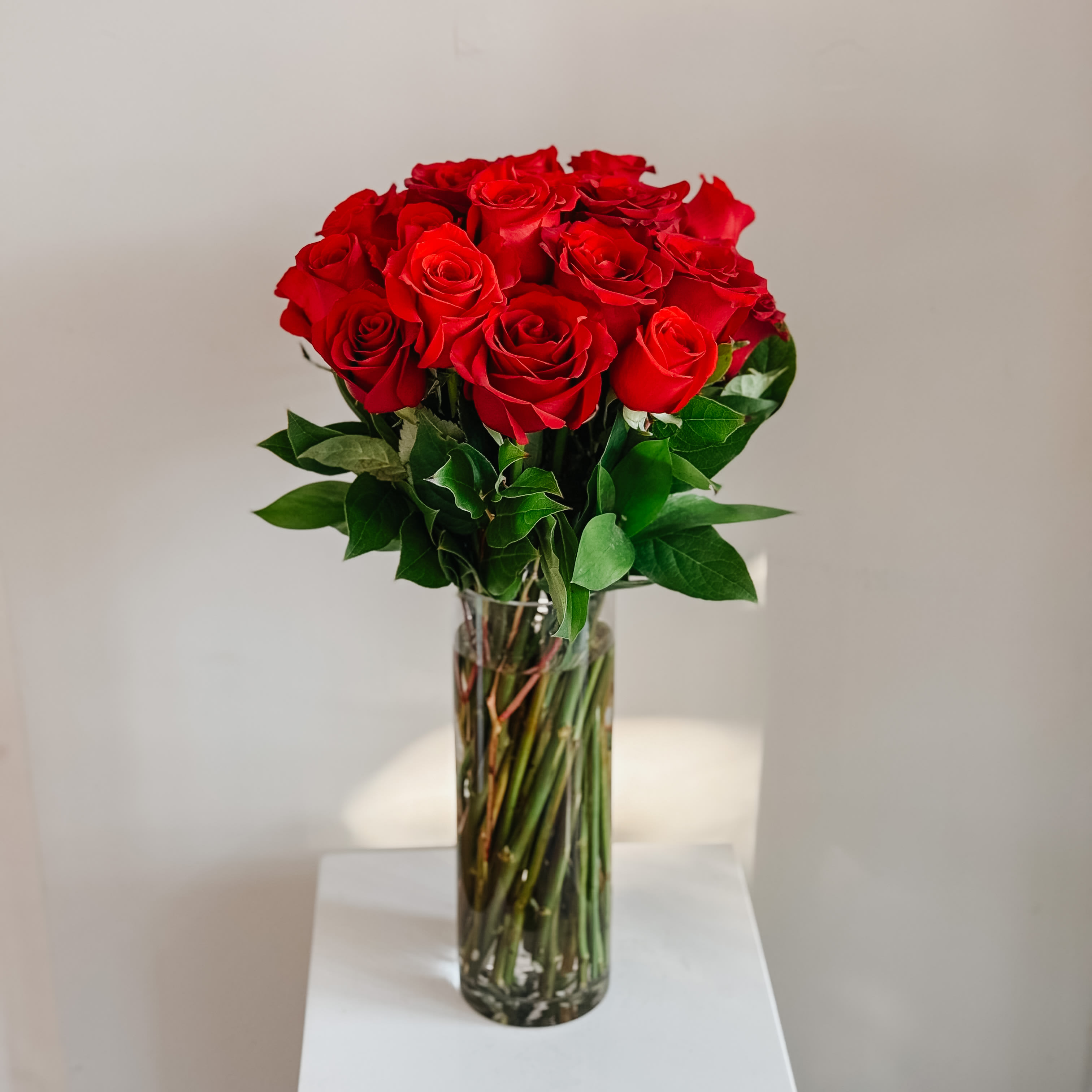 LONG STEM ROSES IN A VASE