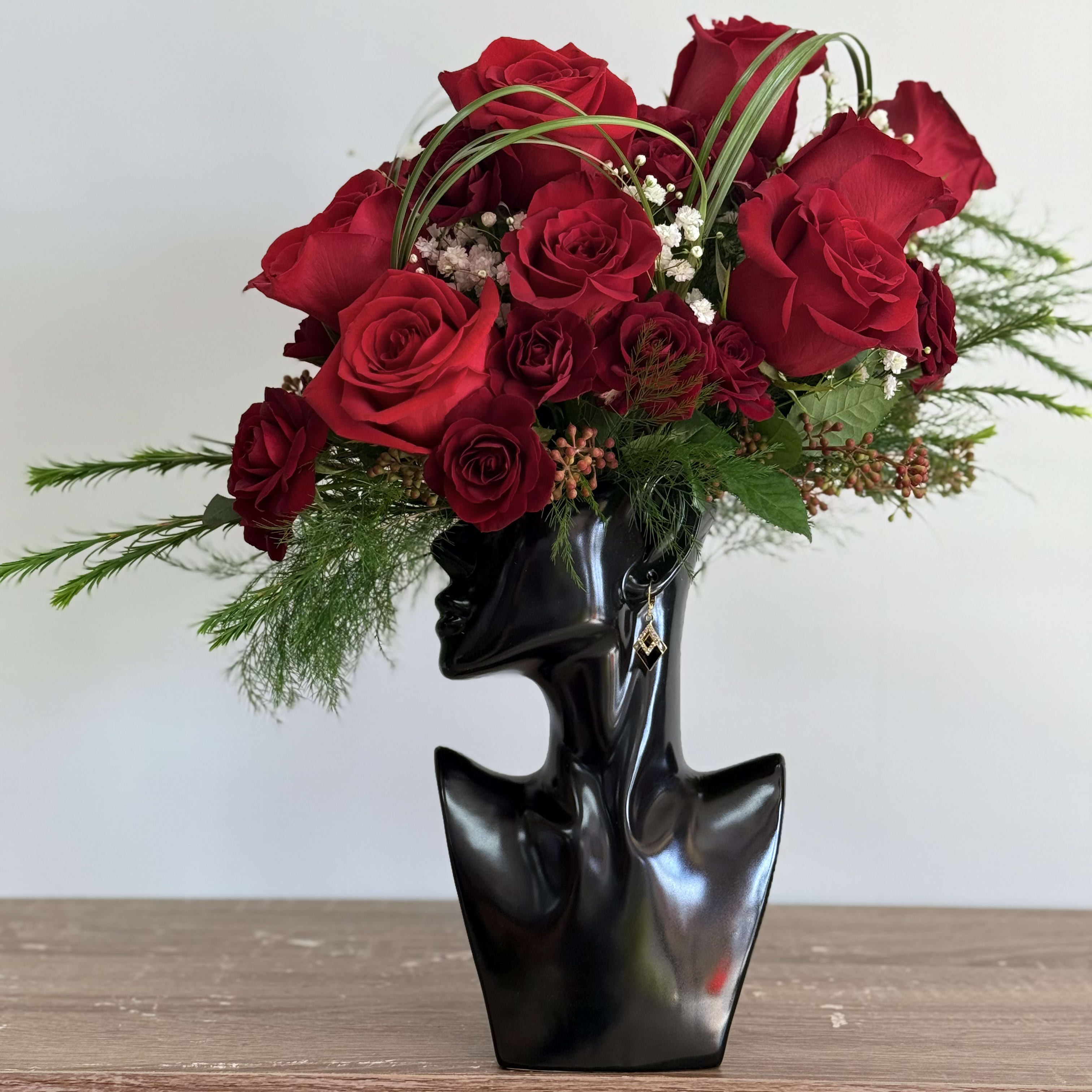 Modern Merlot By Elite Flower Bouquet