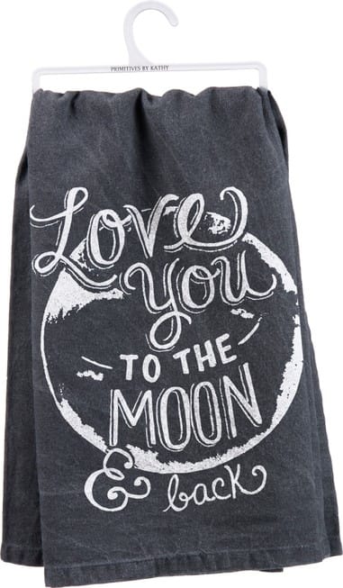 Love You To the Moon & Back Kitchen Towel Flower Bouquet