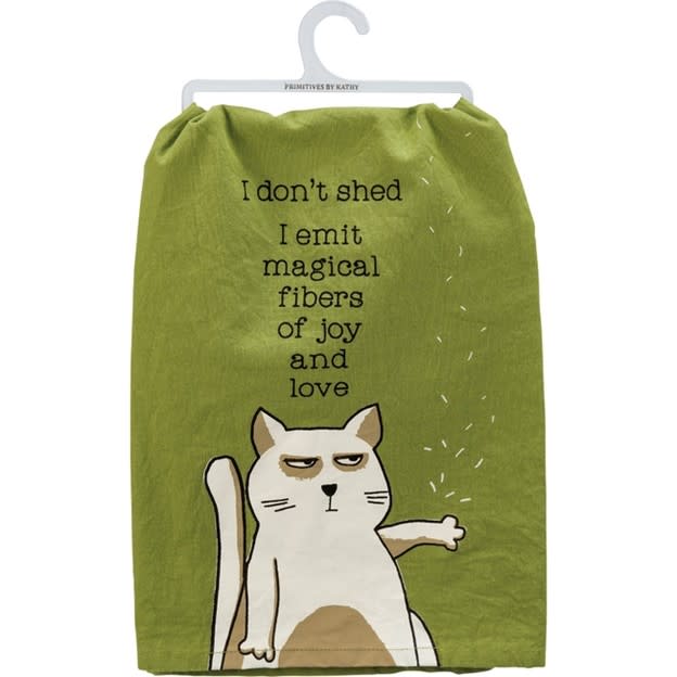 Cat Emit Magical Fibers Kitchen Towel