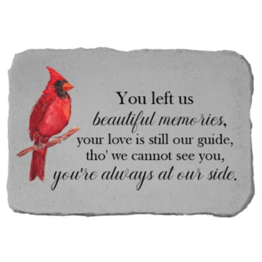 "You left us...w/cardinal" Garden Stone