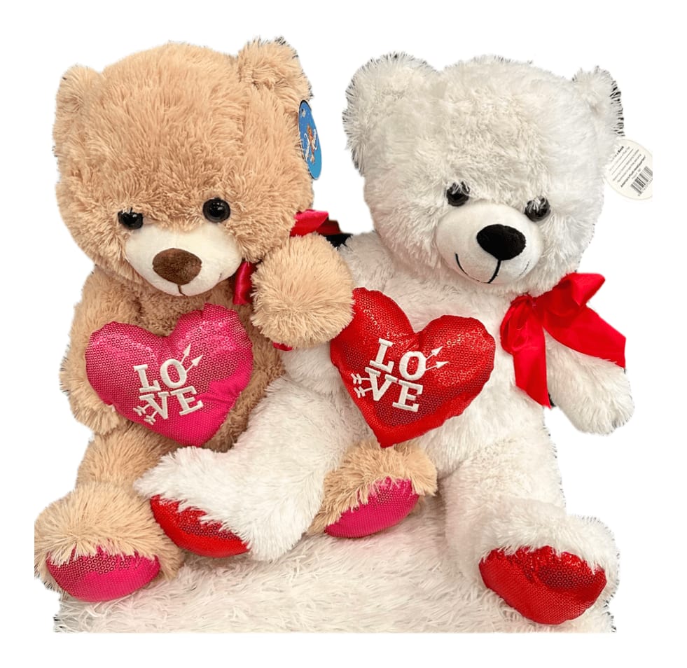 Cupid Heart Bear (Love) White or Cream