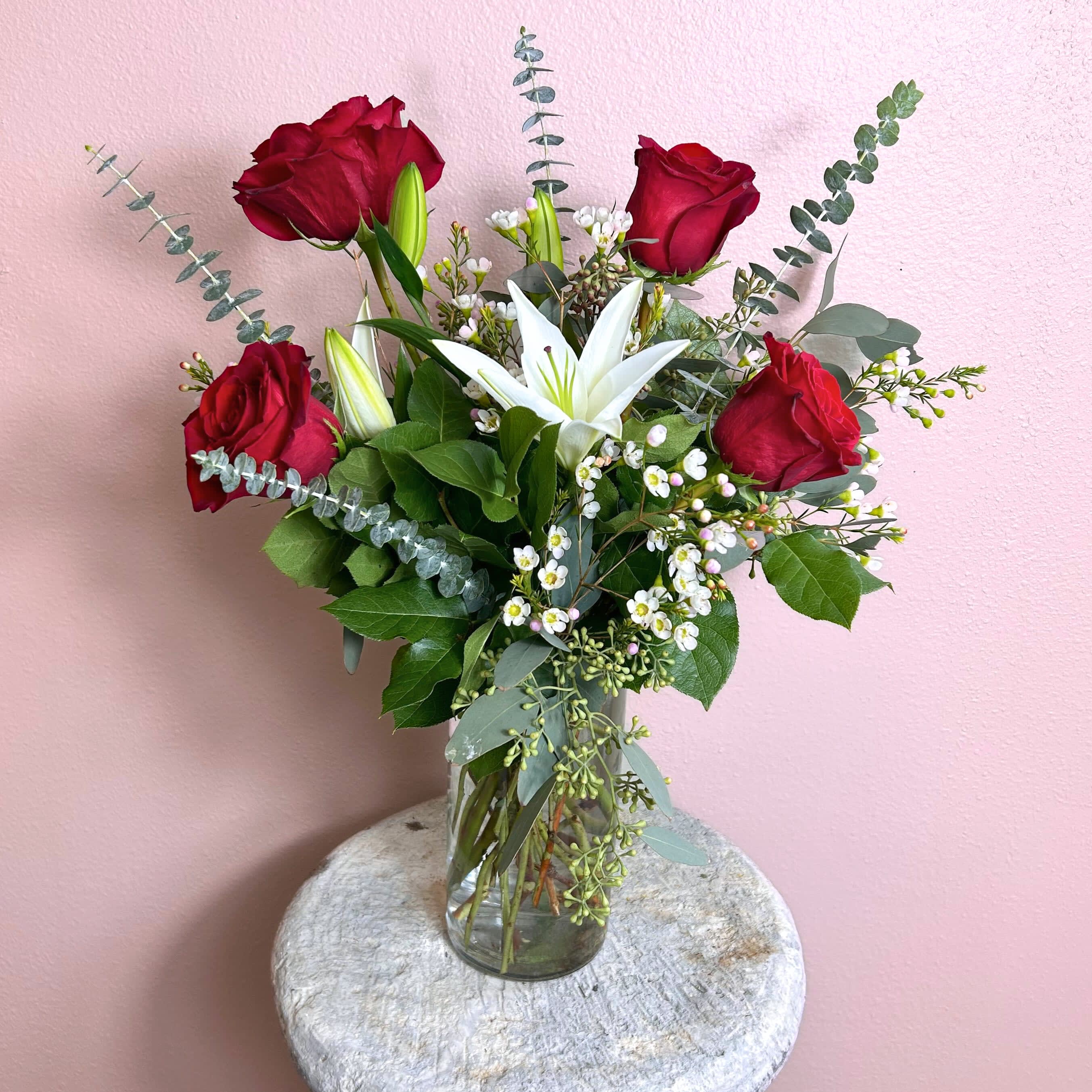 Lily & Rose Vase Arrangement