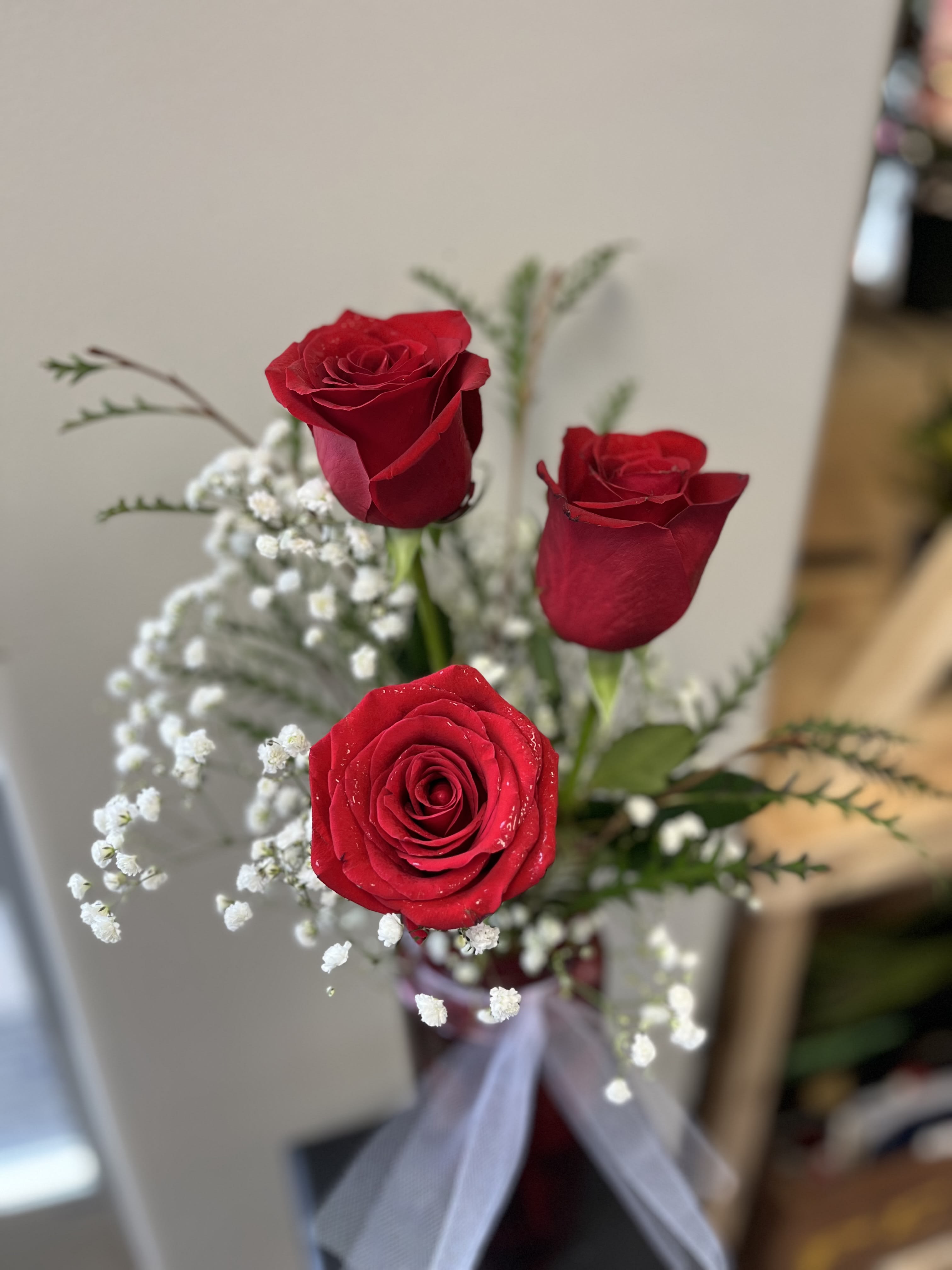 3 Roses Flower Bouquet