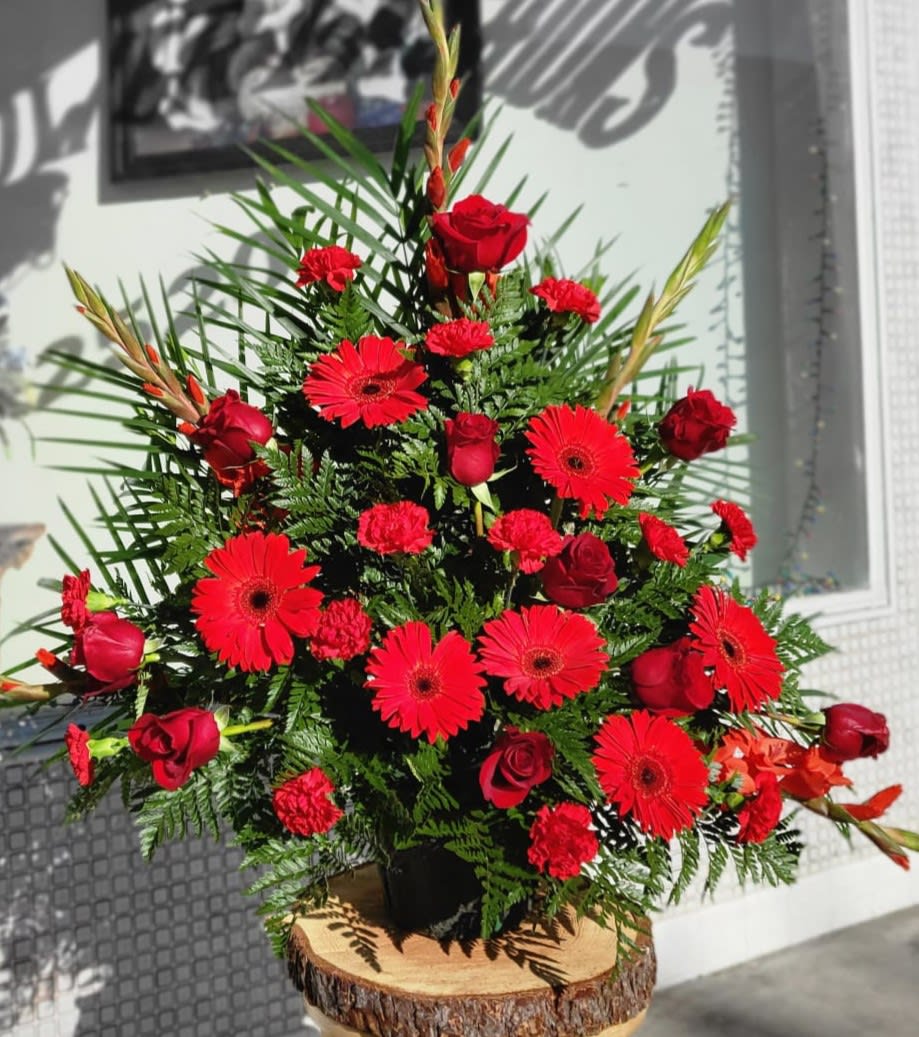 Antique Red Floor Basket