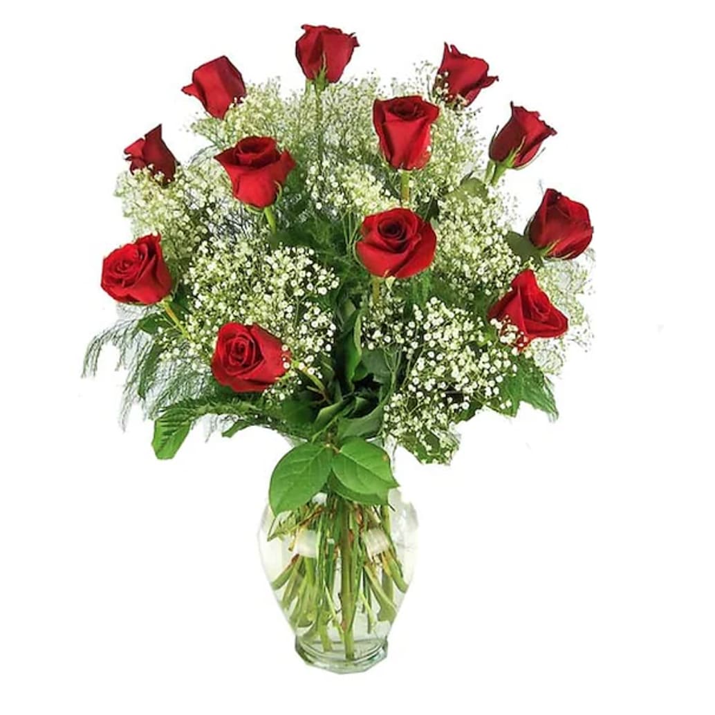 Long-stemmed Red Roses Flower Bouquet