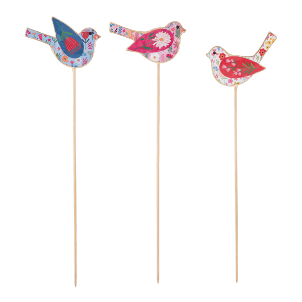 Colorful Bird Plant Picks