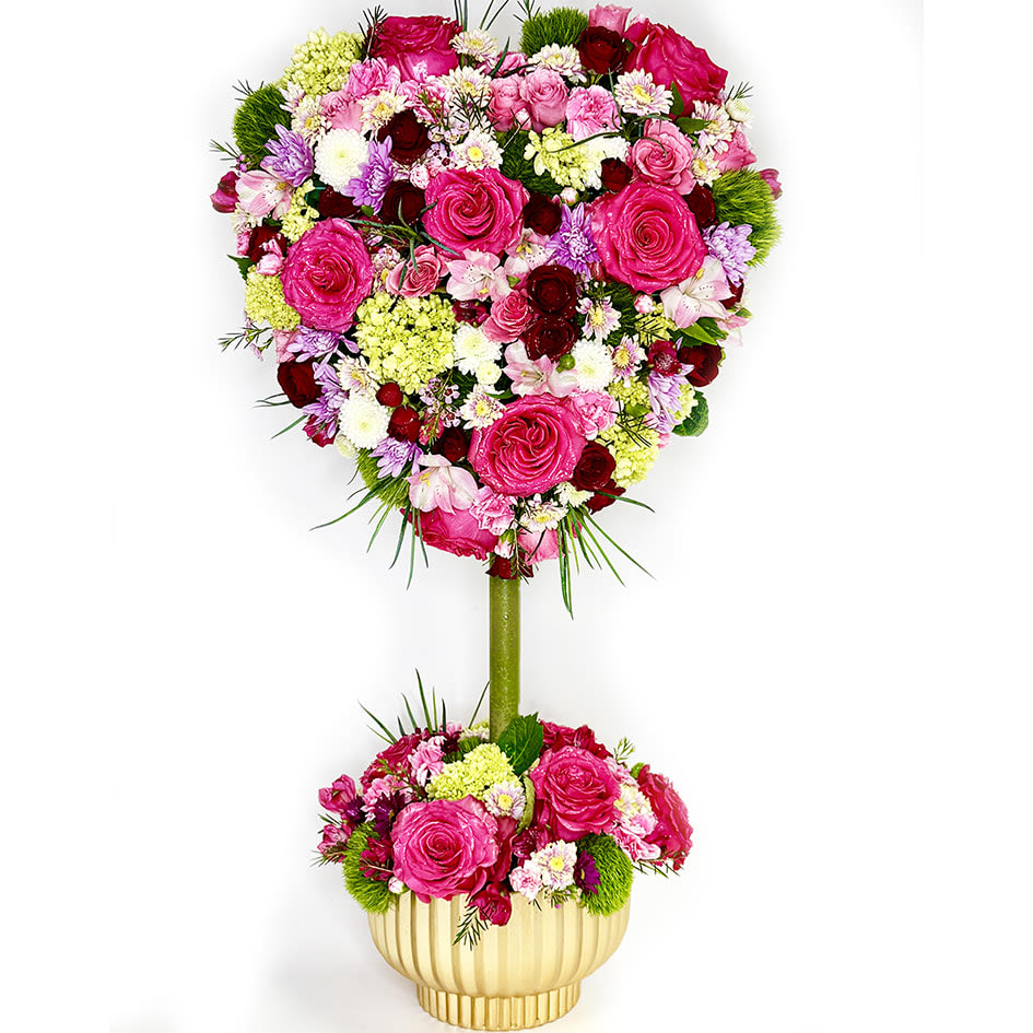 Mixed Standing Heart Flower Bouquet