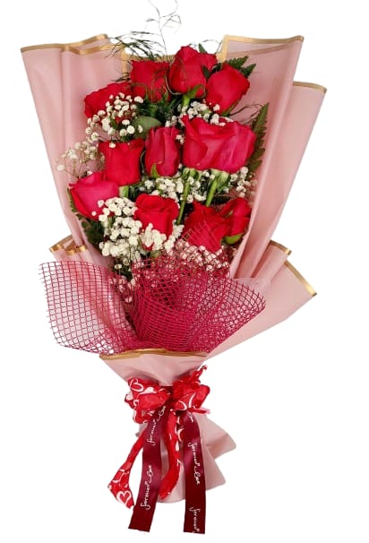 One Dozen Red Roses - Wrapped