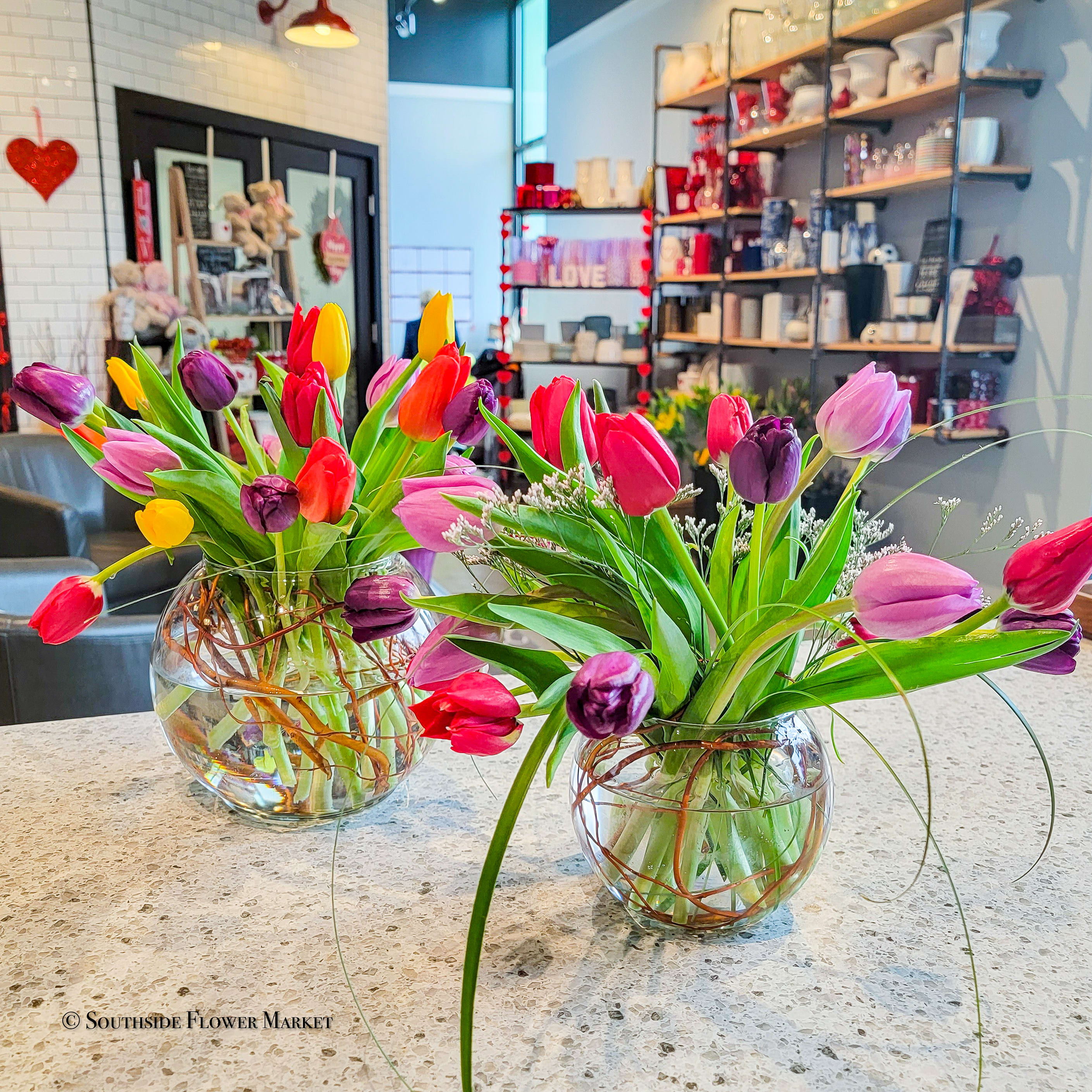 Tulip Vase Arrangement Flower Bouquet