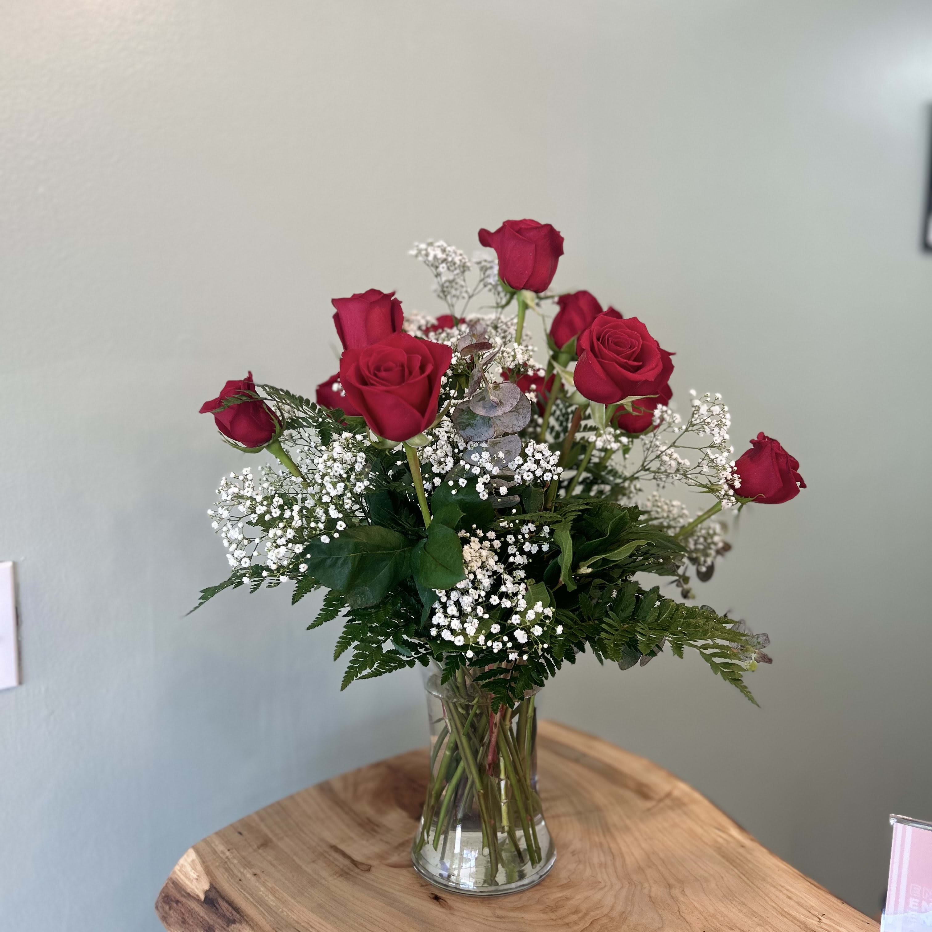 Dozen Roses Flower Bouquet