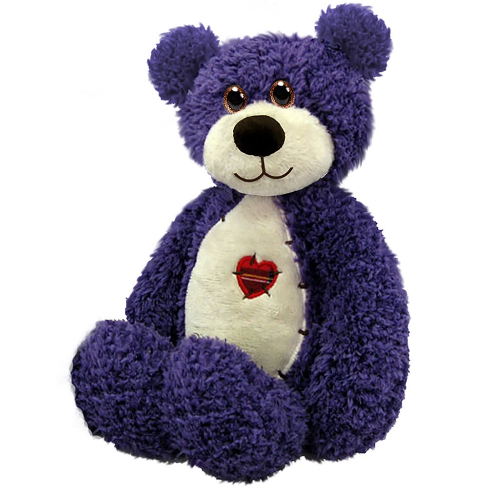 Purple Tender Teddy Flower Bouquet