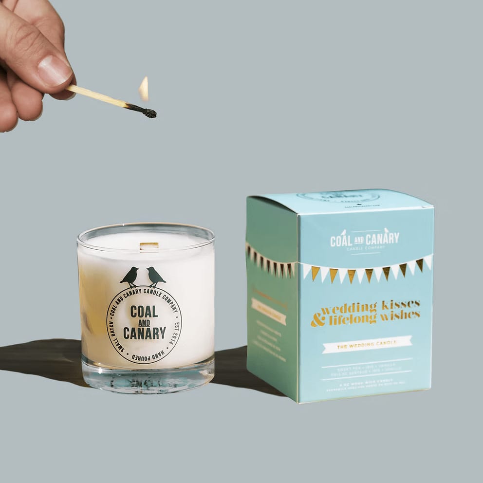 Coal & Canary Wedding Candle