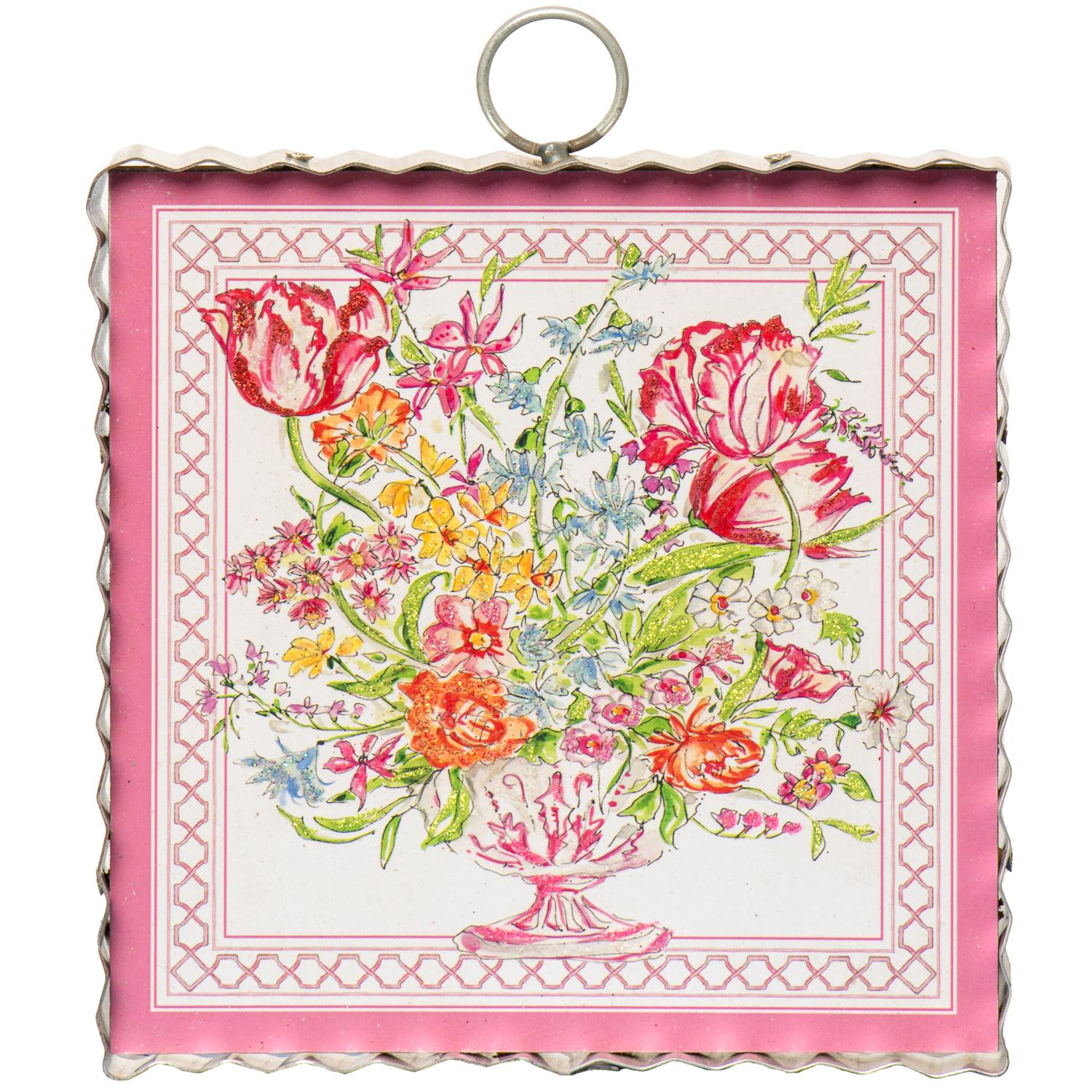 Mini Pink Floral Arrangement Print
