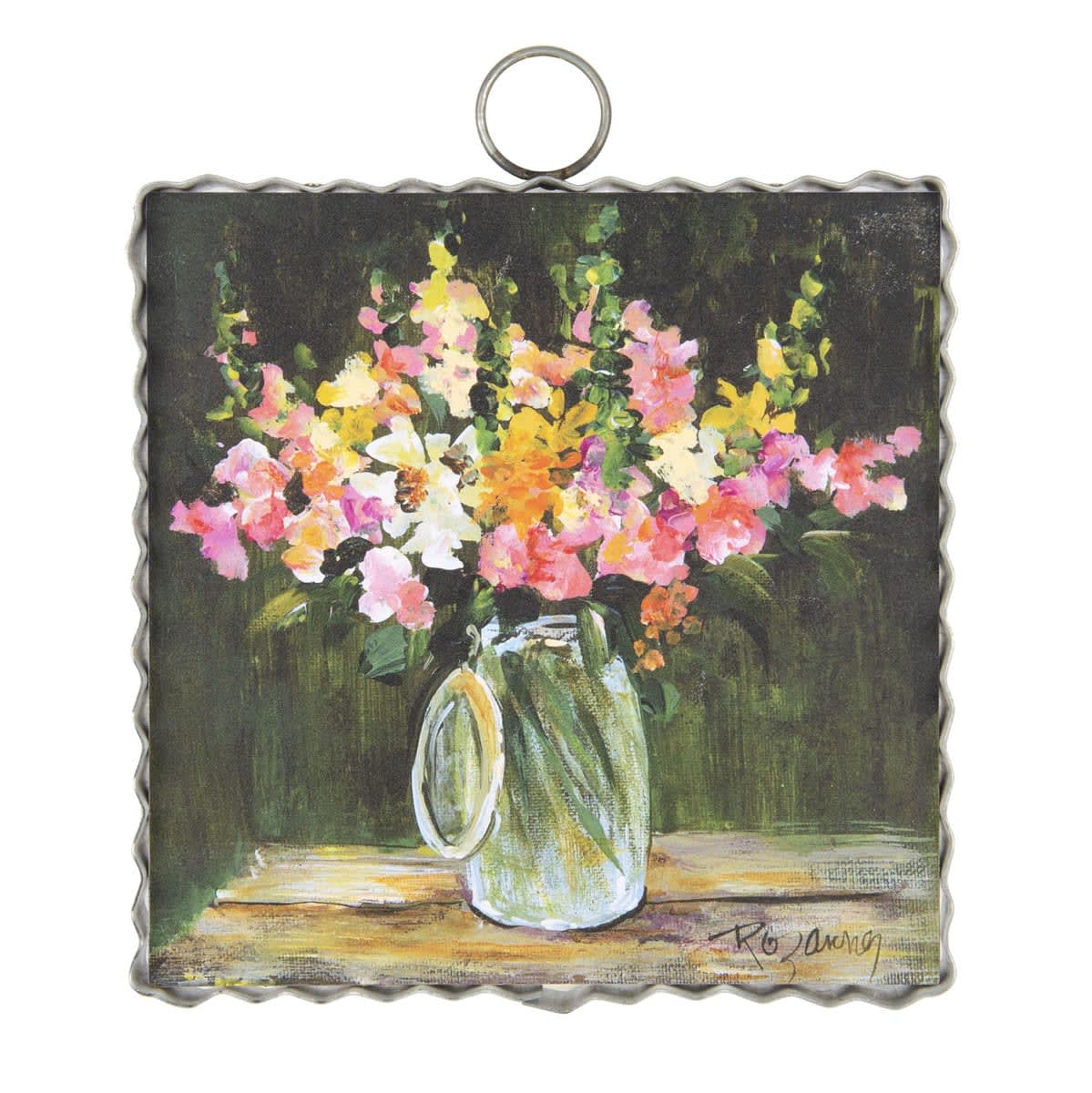 Mini Jar of Snapdragons Print