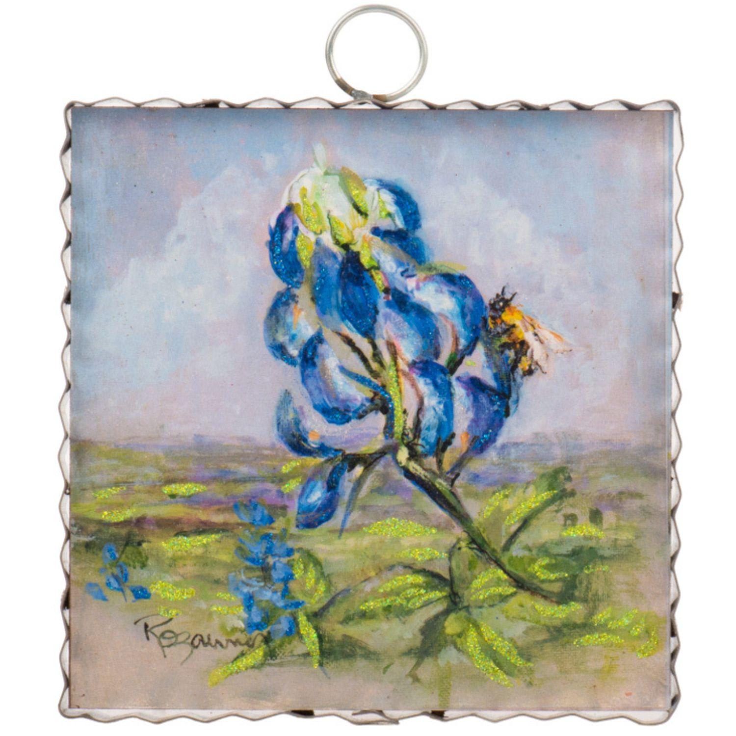 Mini Bluebonnet & Bee Print