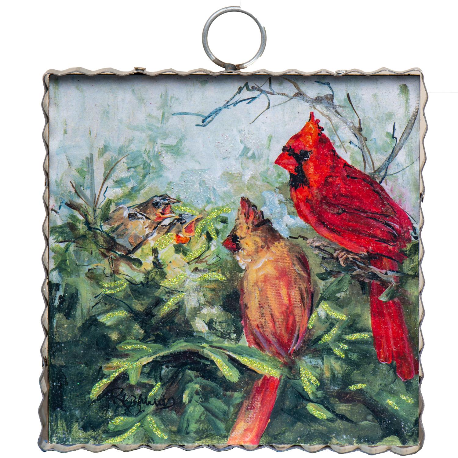 Mini Cardinal Family Print