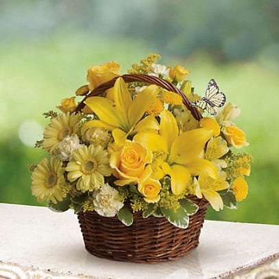 Basket Full of Wishes Flower Bouquet