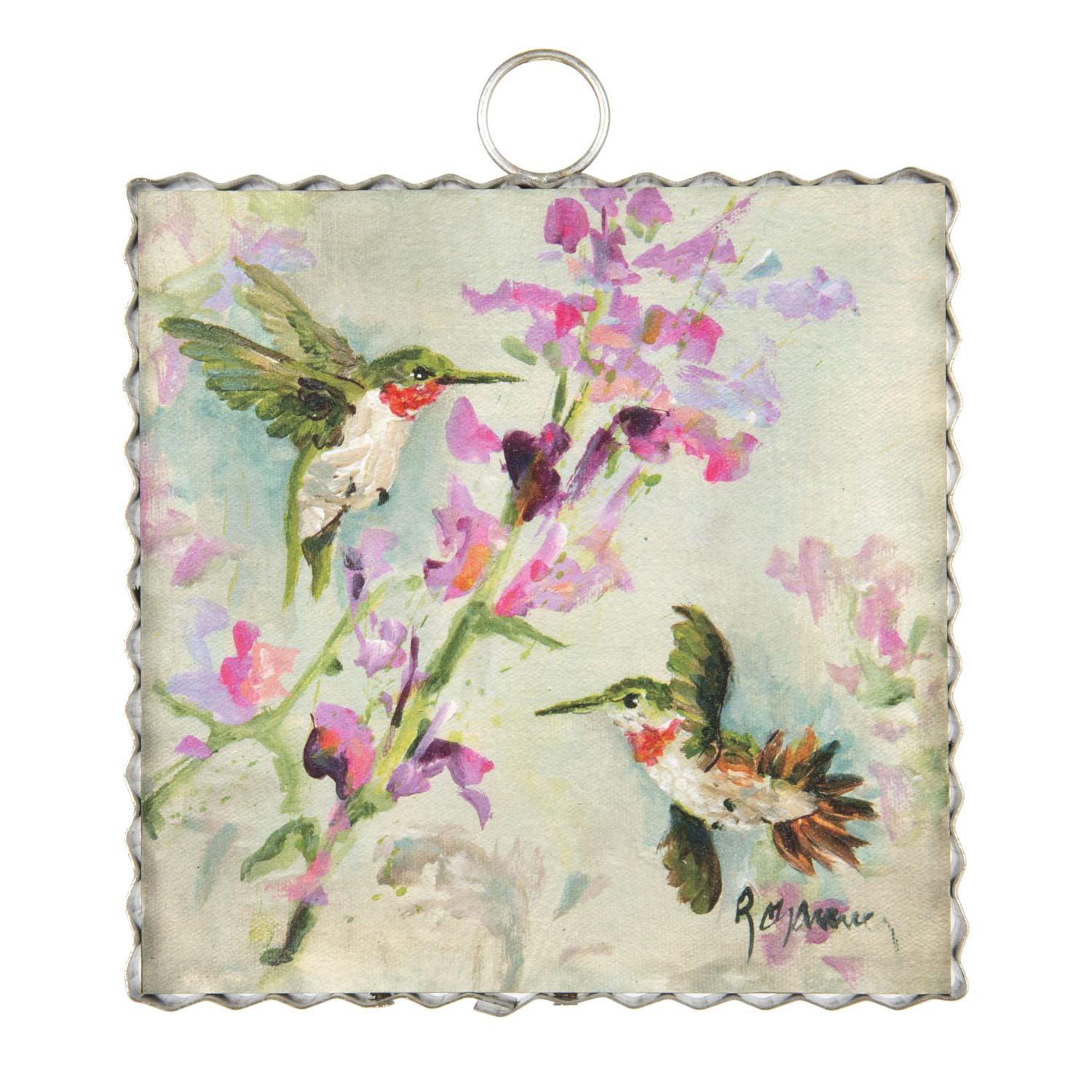 Mini Blooming Hummingbird Print