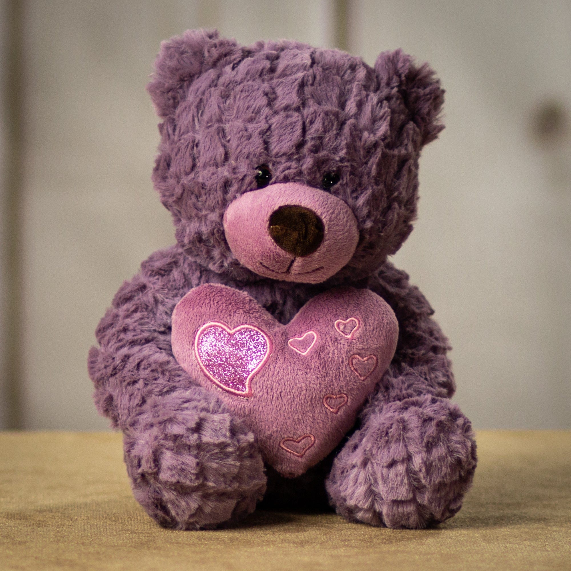 10' Purple Bear with Heart