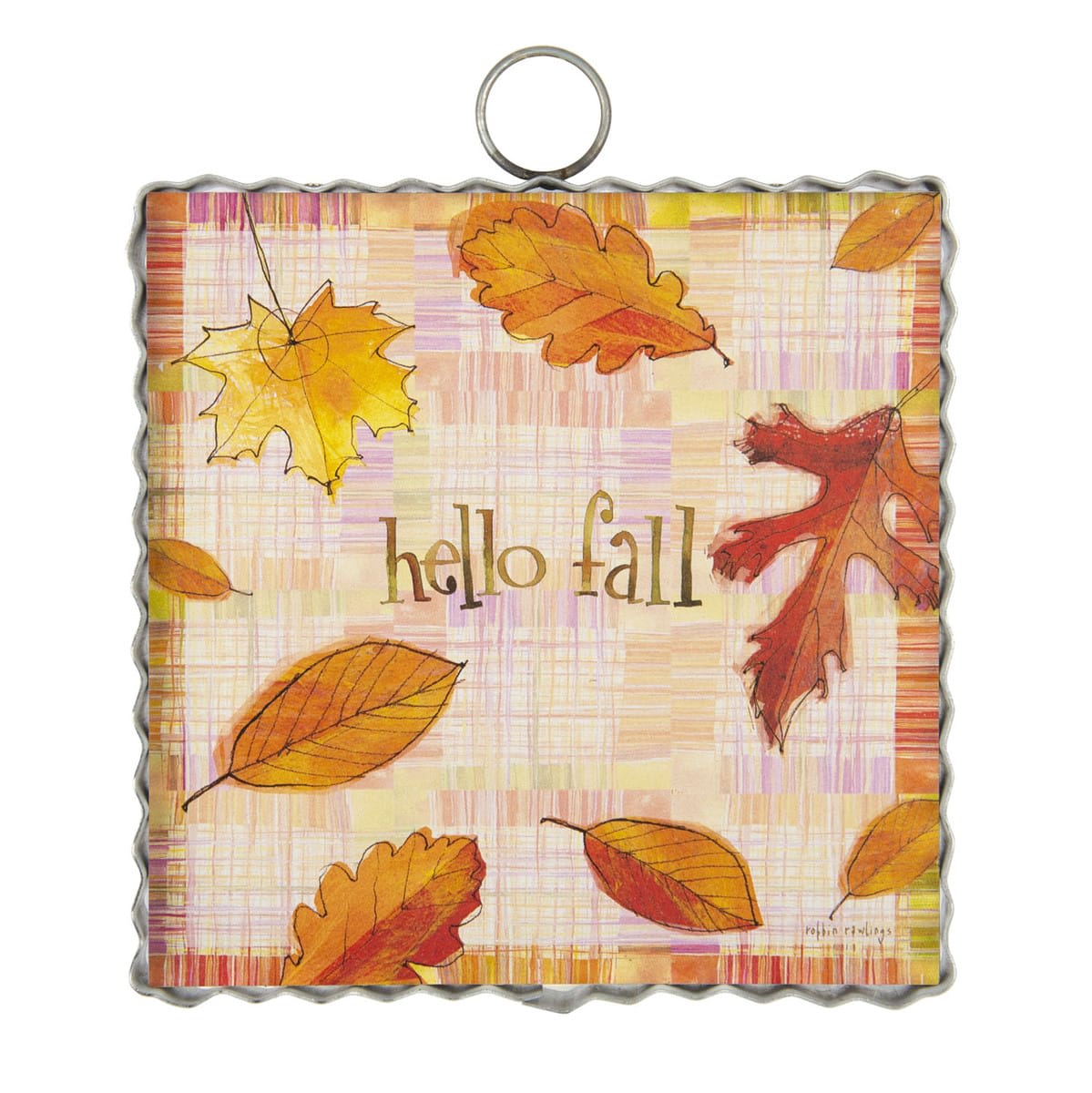 Mini "Hello Fall" Leaves Print Flower Bouquet