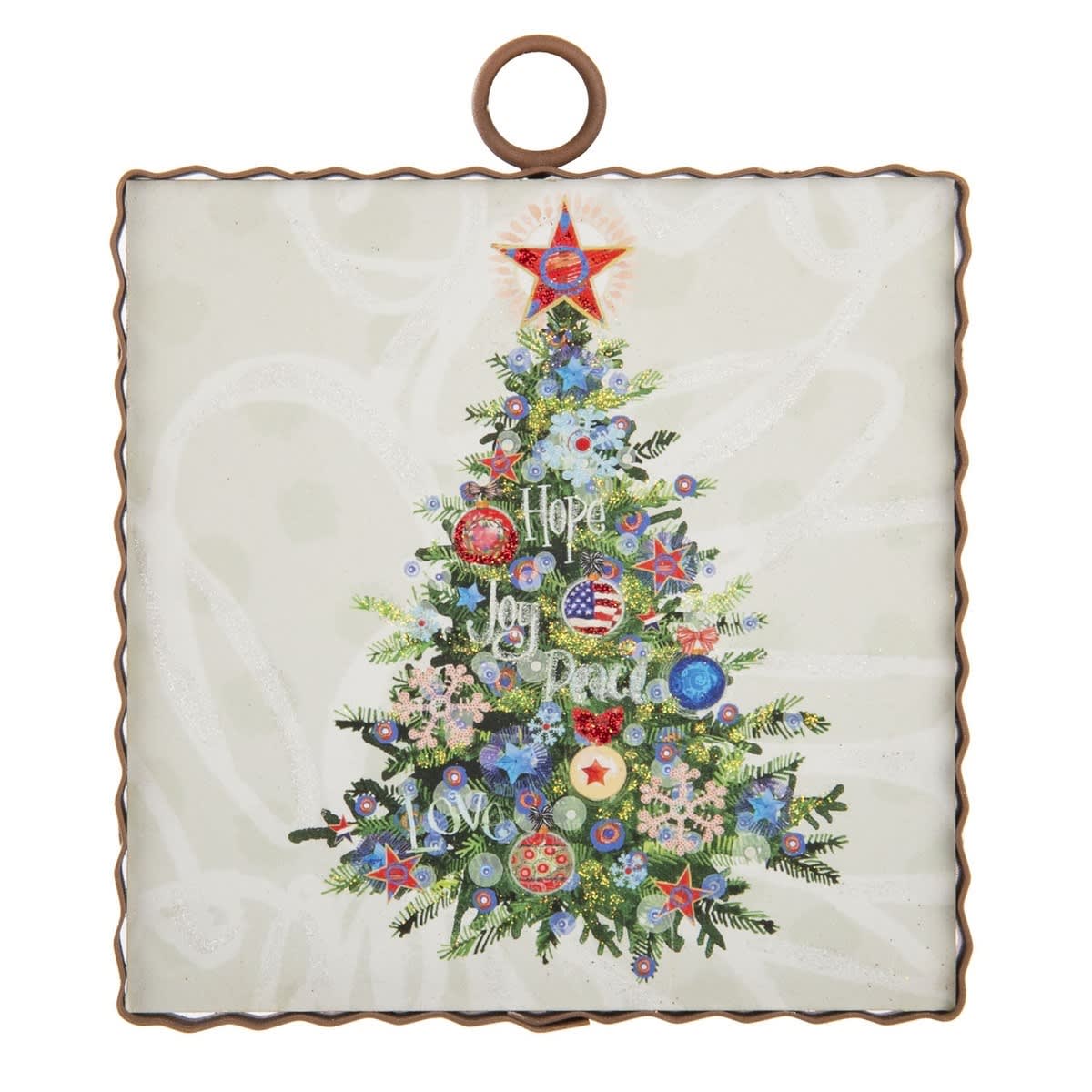 Mini "Hope, Joy, Peace" Christmas Tree Print