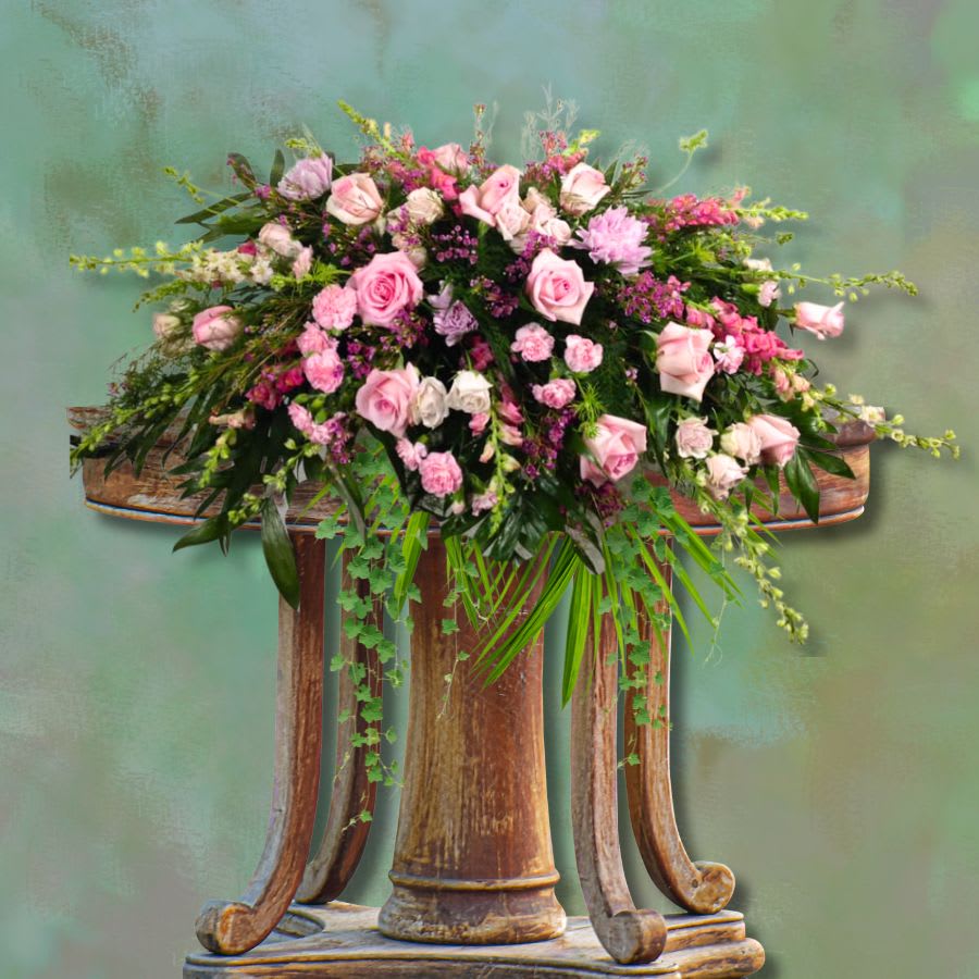Blush & Violet - Casket Spray Flower Bouquet