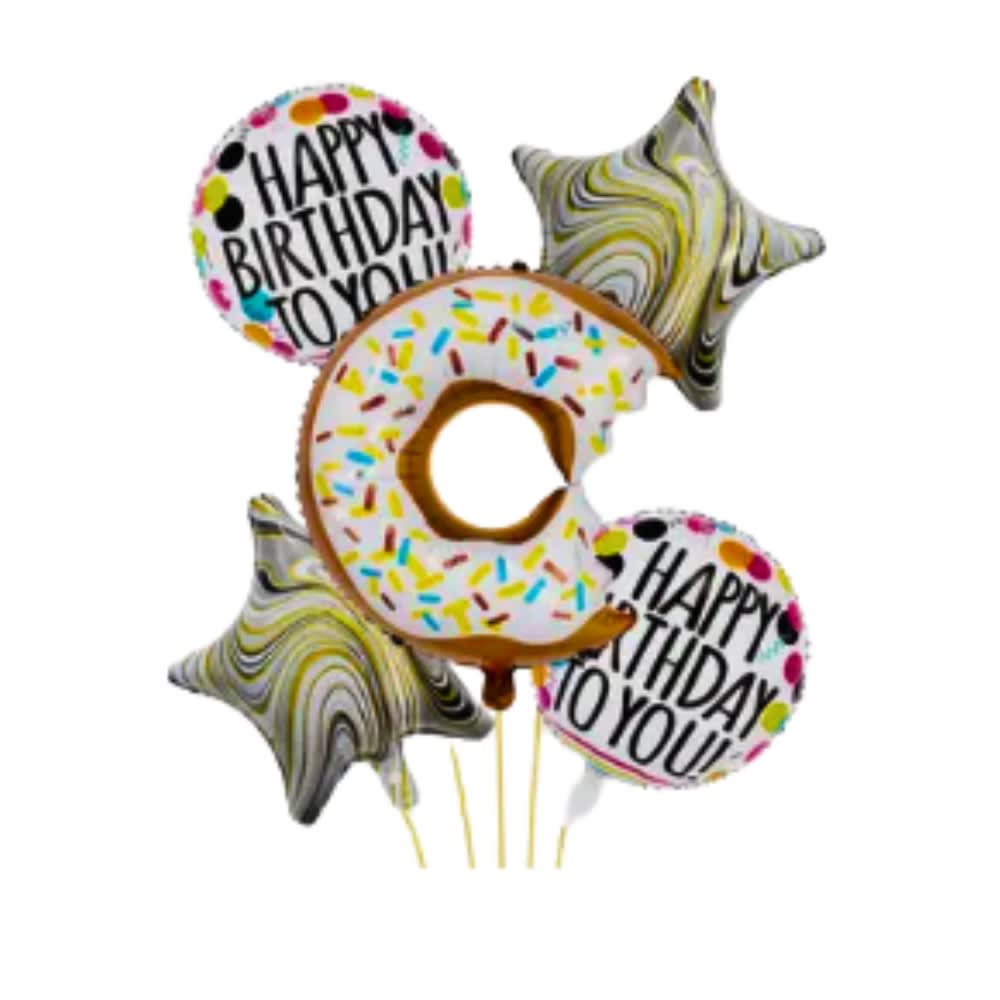 Happy Birthday Black and White Bouquet