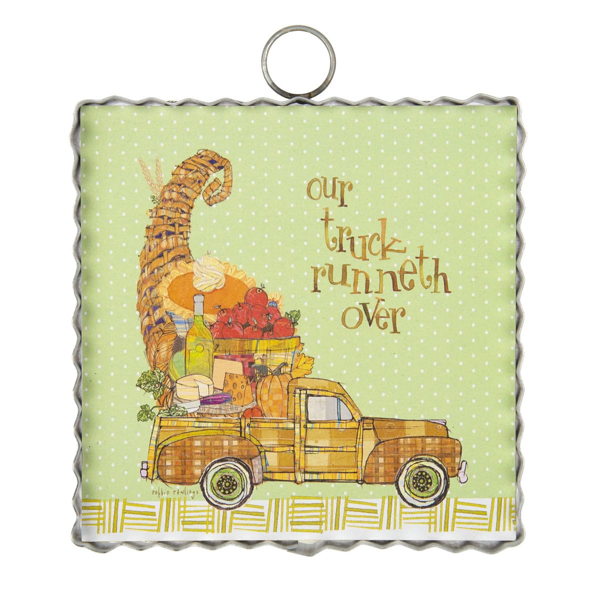 Mini Cornucopia Print Flower Bouquet