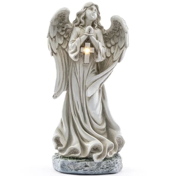 Angel with LED Cross