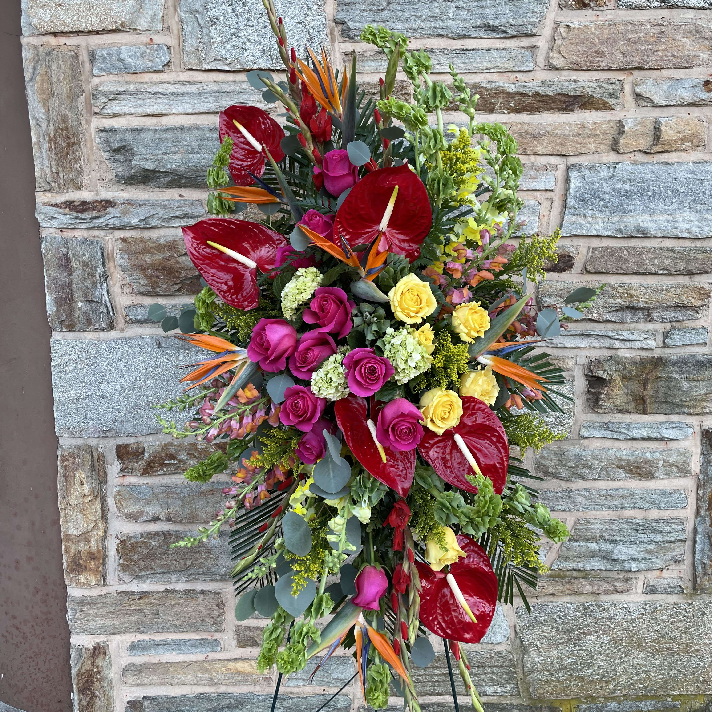 Rest in Paradise Standing Spray Flower Bouquet