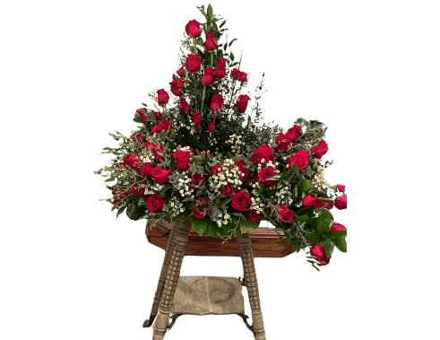 Red Rose Urn