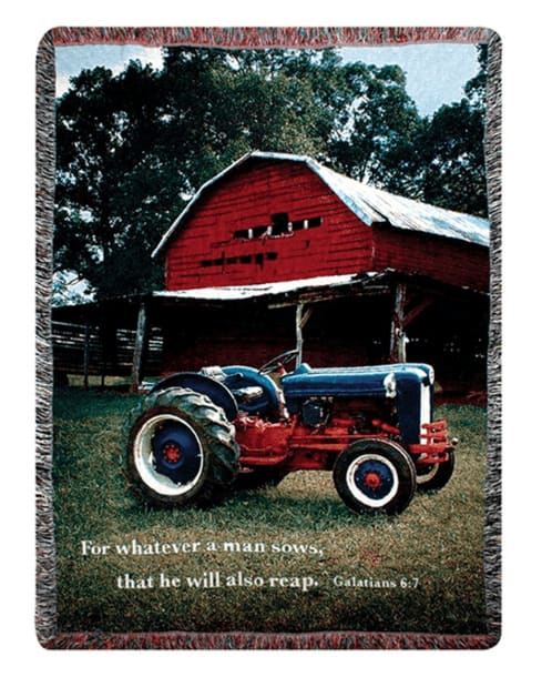 Mill Spring Farm Woven Tapestry Throw