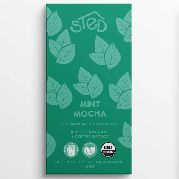 Sted Mini Mint Mocha Chocolate Bar Flower Bouquet