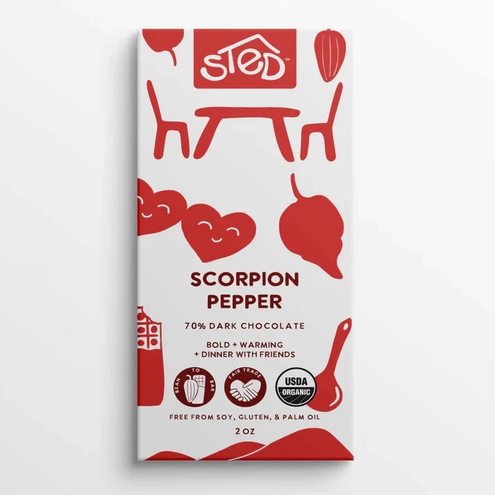 Sted Mini Scorpion Pepper Chocolate Bar Flower Bouquet