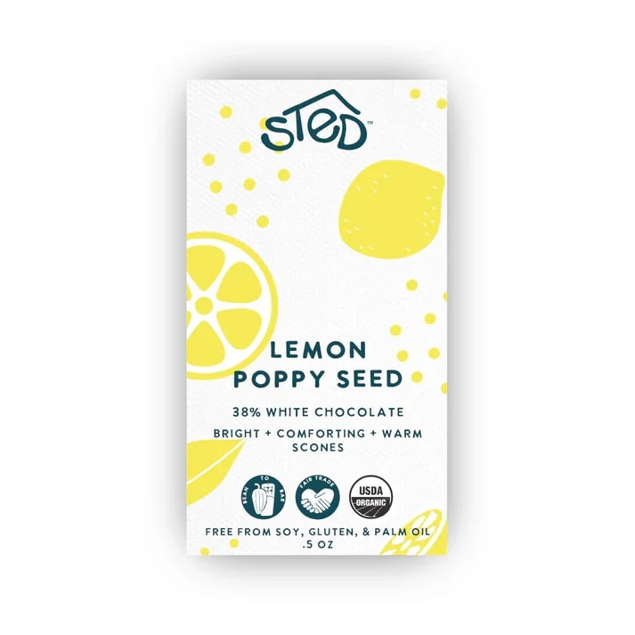 Sted Mini Lemon Poppy Chocolate Bar