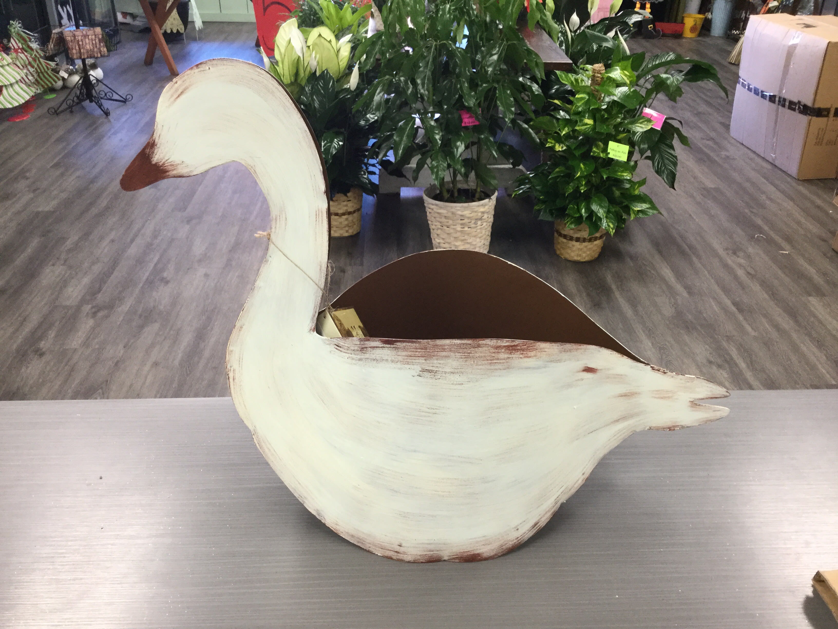 Goose Planter Flower Bouquet