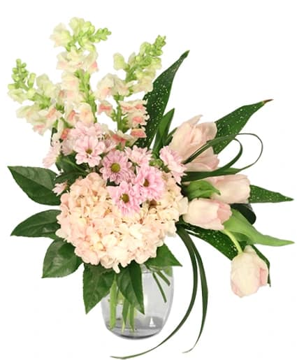BLUSHING TRIUMPH FLORAL ARRANGEMENT