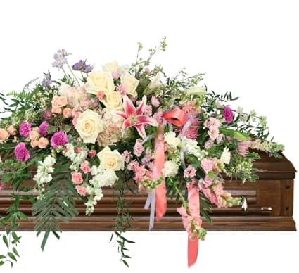 CASCADING CALM CASKET SPRAY Flower Bouquet
